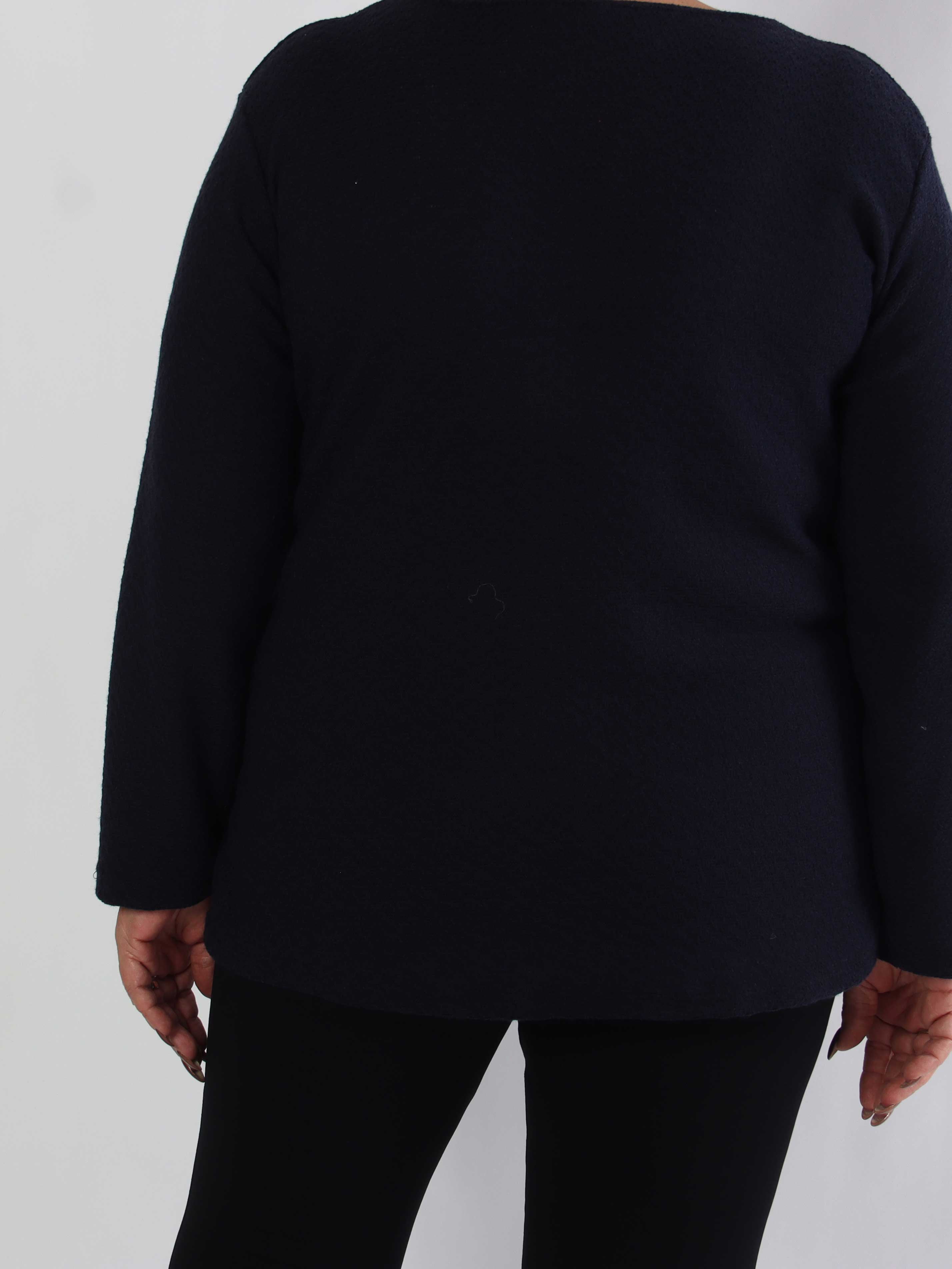 Dido - Plus size tunika i let strik med lynlås